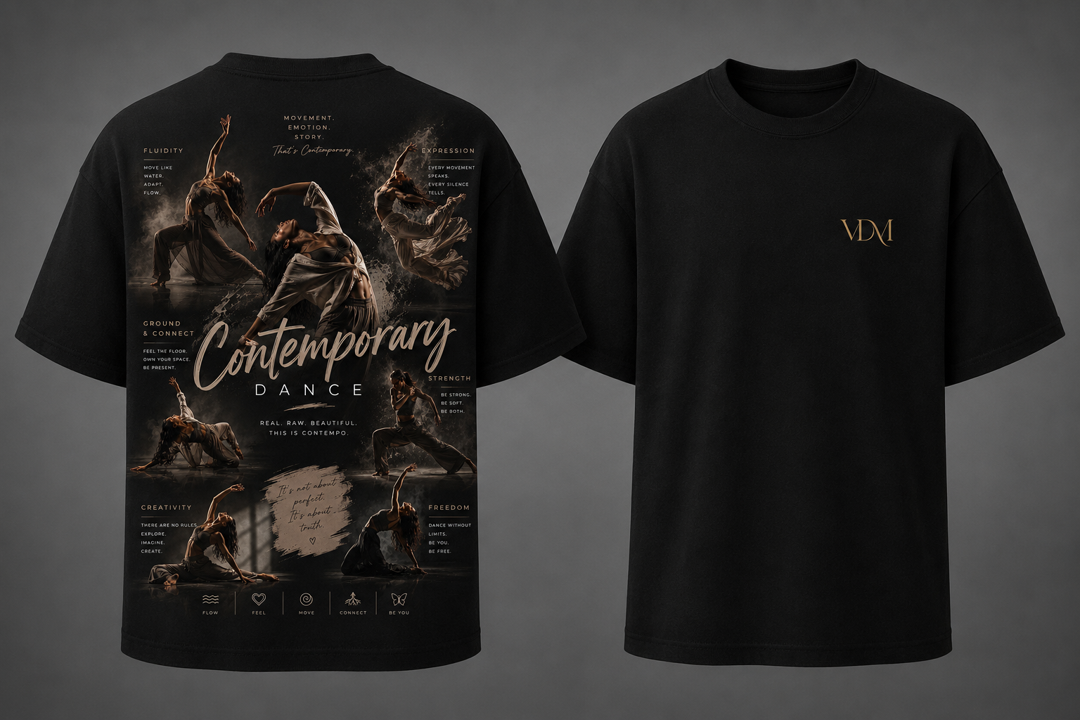 VDM Contemporary Dance Tee in Black